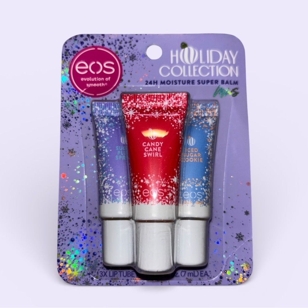 eos Holiday Collection Lip Balm Trio - Red and Purple